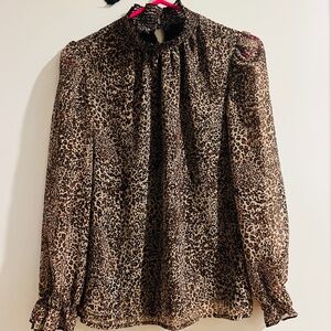 1. State Leopard Blouse